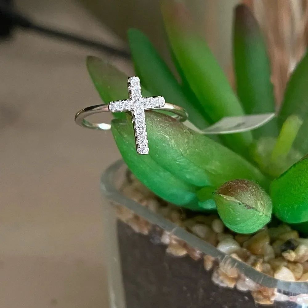 CZ Sterling Silver Cross 4